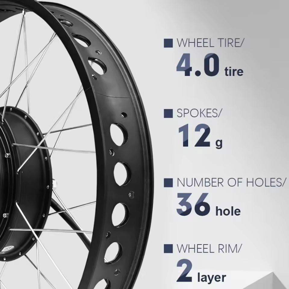 72V 3000W Fat Tire Snow Bike M - Ebike Conversion Kit 72V 3000W 评论和价格